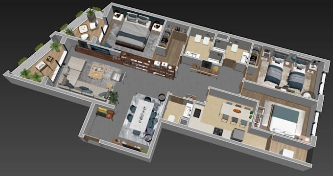 create a detailed 3d floor plan for your real estate listing