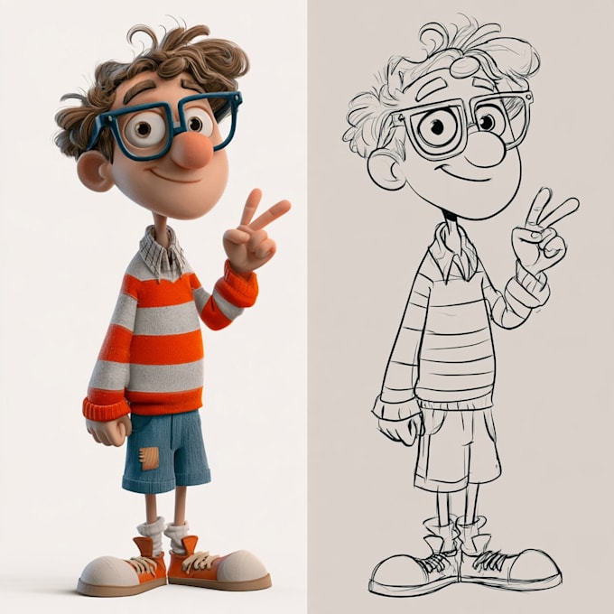 design a customized cartoon, comic, anime