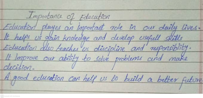 write neat handwritten assignments on time