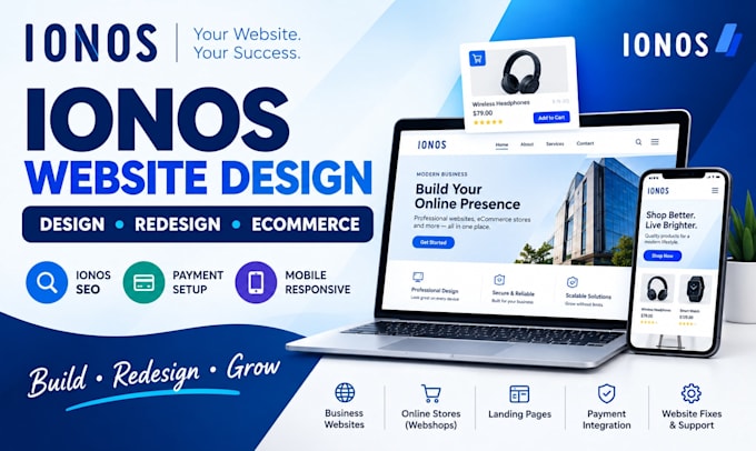 design redesign ionos website build ionos ecommerce store