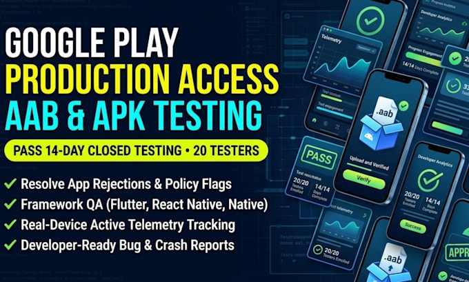 do android app bundle aab testing for google play console production access