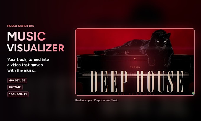 create an audio reactive music visualizer video for your track