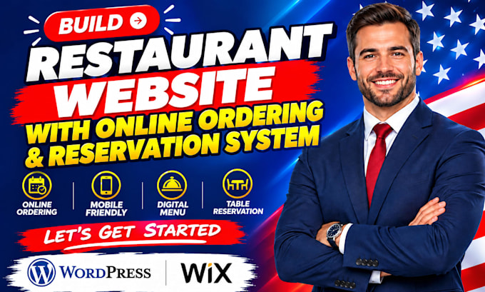 design a restaurant website with online ordering ordering, reservation system