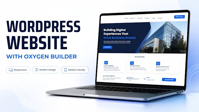 build a responsive wordpress website using oxygen builder