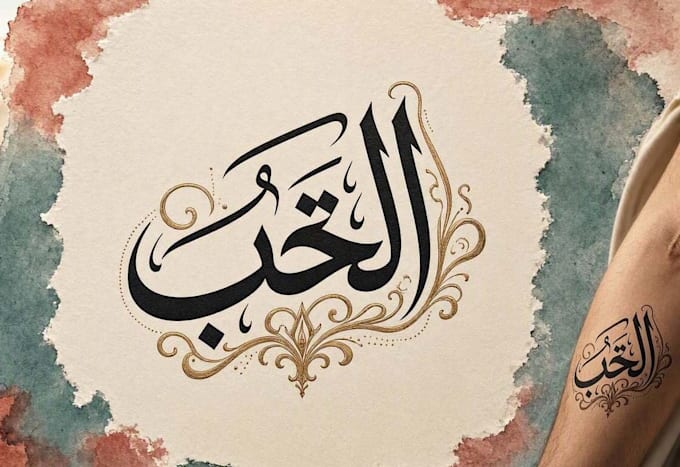 create a unique arabic calligraphy tattoo design