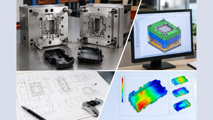create custom injection molds designs, dfm and mold flow analysis