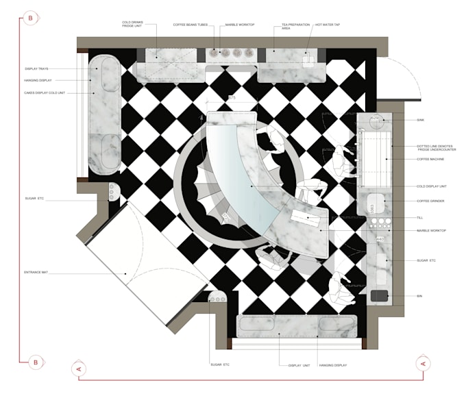 design commercial and retail spaces using vectorwork, concept to detail