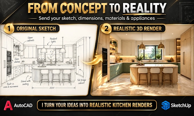 design your kitchen and create realistic 3d renders