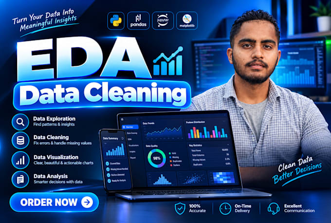 do exploratory data analysis eda, data cleaning data visualization data analysis