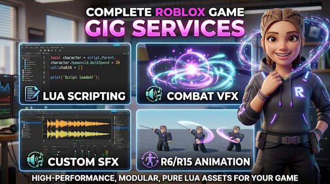 script roblox combat vfx sfx and animation for your game