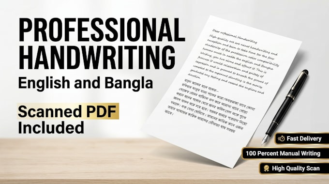 do neat handwritten notes, assignments and documents