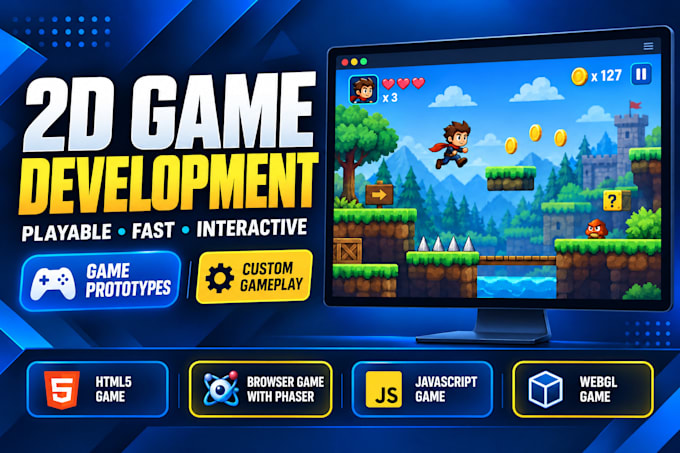 develop html5 game, browser game with phaser, javascript game, webgl game