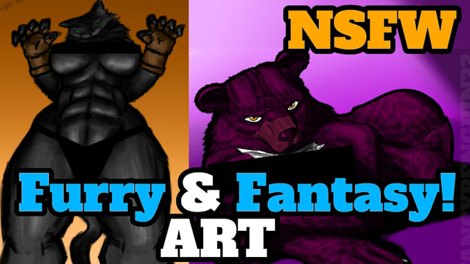 create furry ocs and fantasy digital artwork nsfw