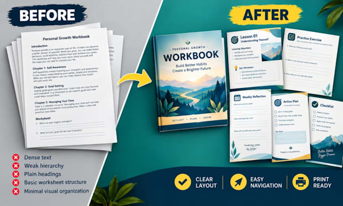design educational workbook, ebook formatting, printable canva workbook design