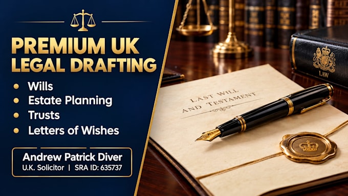 draft a bespoke, legally binding UK last will and testament