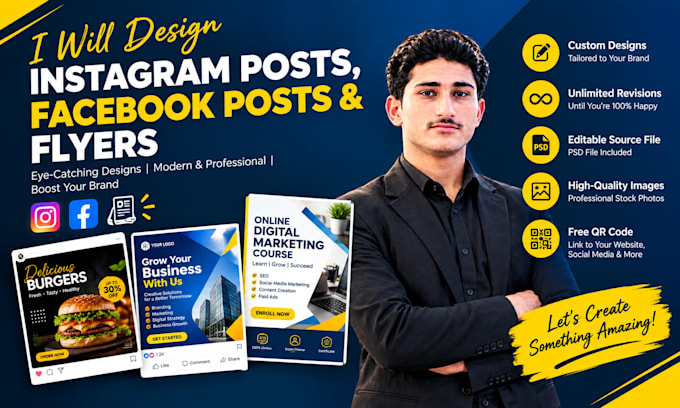 design professional instagram facebook posts