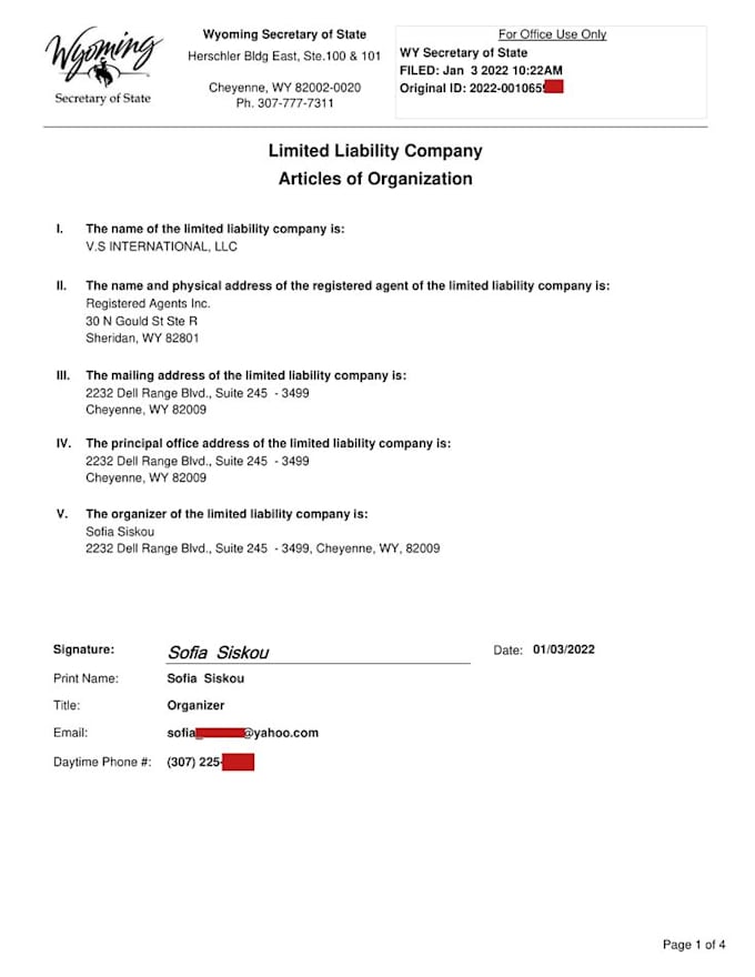register a US llc non US resident and ein number