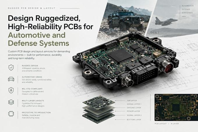design ruggedized, high reliability pcbs for automotive and defense systems