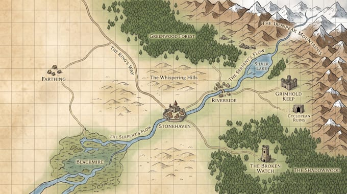 create custom game maps, fantasy map, world map and illustrated rpg maps