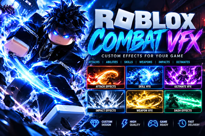 create roblox combat vfx for attacks, skills and abilities