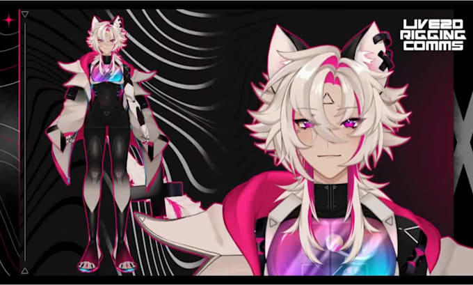 design and rig high quality live2d vtuber model 2d vtuber model vtuber rigging