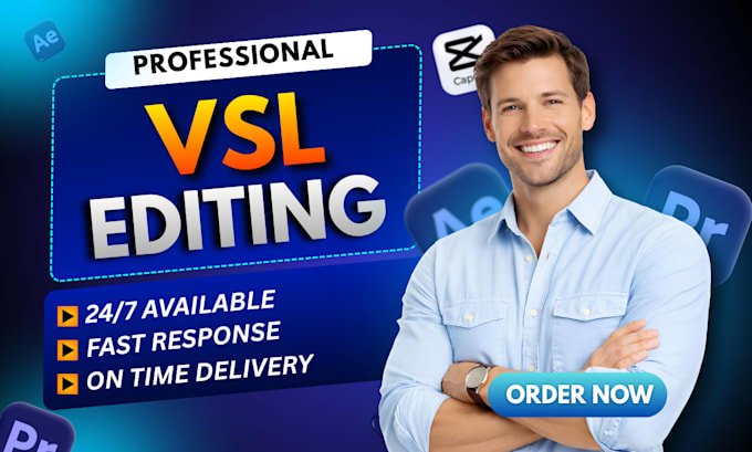 do vsl editing, vsl editor, talking head, video sales letter, motion graphics