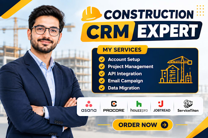 setup asana procore houzzpro jobtread servicetitan construction crm automation