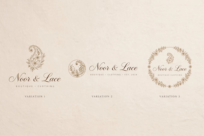 design aesthetic minimalist logo for boutique mehndi