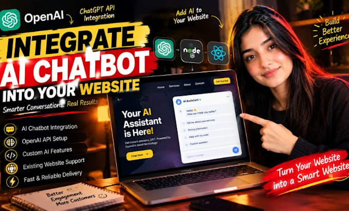 integrate openai API and ai chatbot into your website
