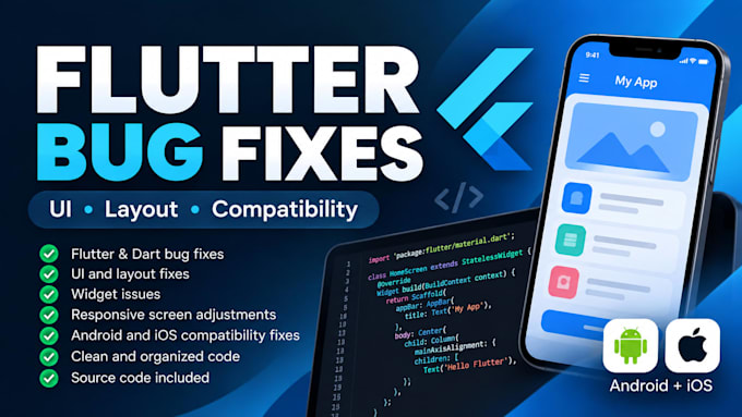 fix a flutter UI bug or improve one app screen