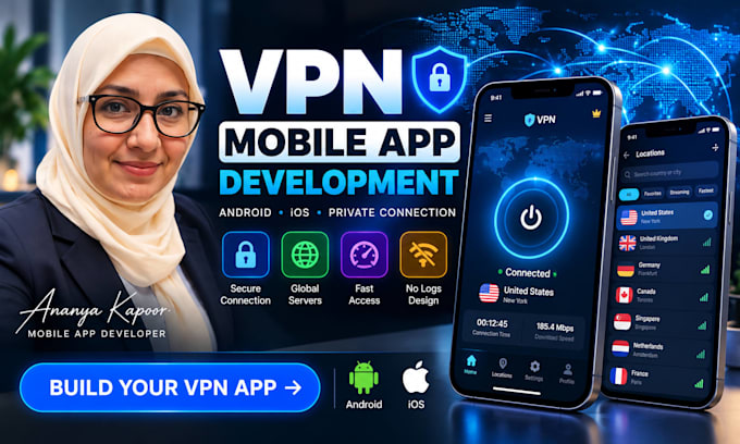 build VPN mobile app android IOS secure private internet application