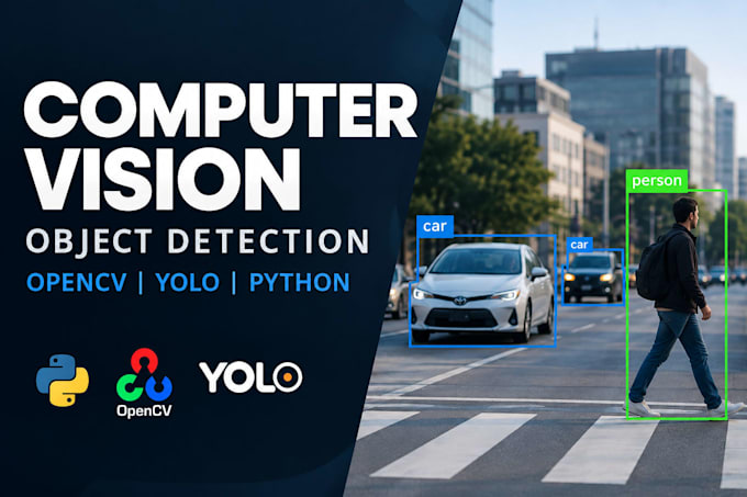 develop computer vision, object detection, opencv and yolo