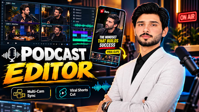 edit your podcast video with multicam sync and clipping
