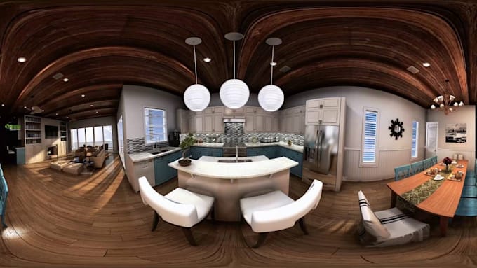do 3d interior rendering and 360 panorama for apartment, flat and house