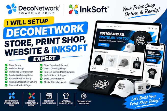 deconetwork store setup deconetwork printshop deconetwork website inksoft expert