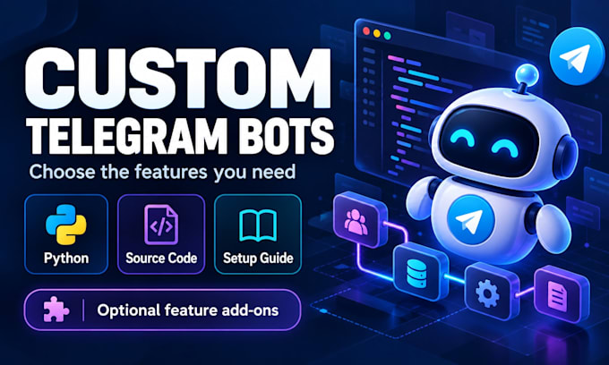 build a custom python telegram bot with optional features