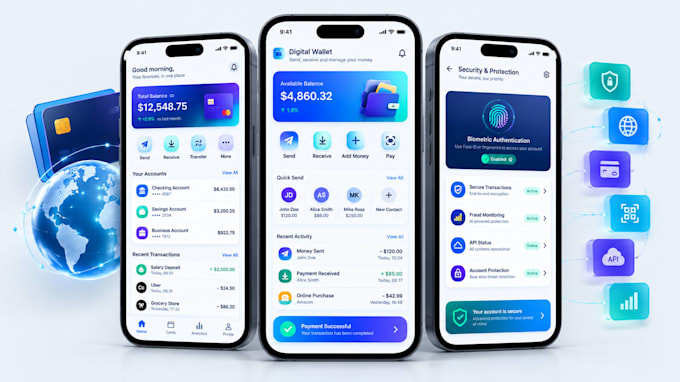 build a custom fintech, digital banking app for modern financial services