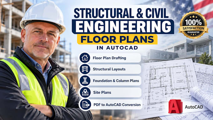 structural and civil engineering floor plans in autocad