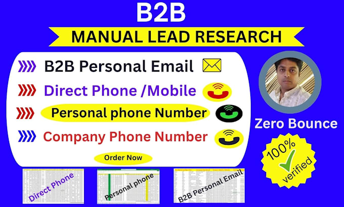 collect personal mobile number, email list ,direct number,b2b lead generation