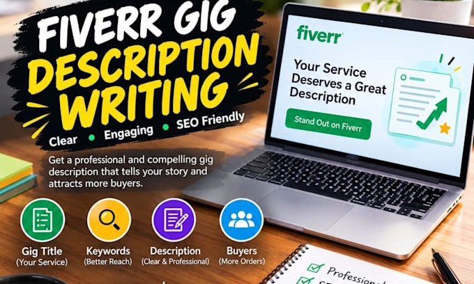 write a professional and SEO friendly fiverr gig description