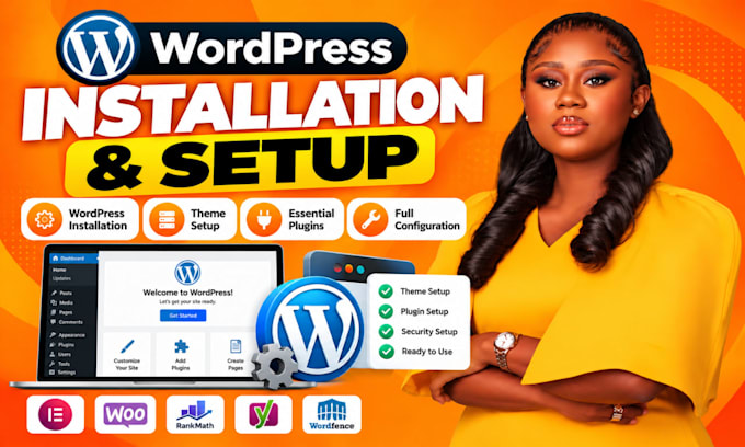 setup wordpress hosting and install wordpress on godaddy, hostinger, bluehost