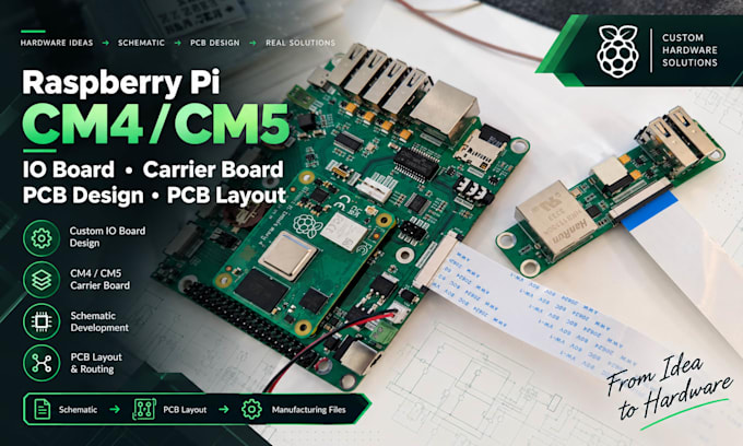 do raspberry pi cm4 cm5 io board carrier board pcb design pcb layout