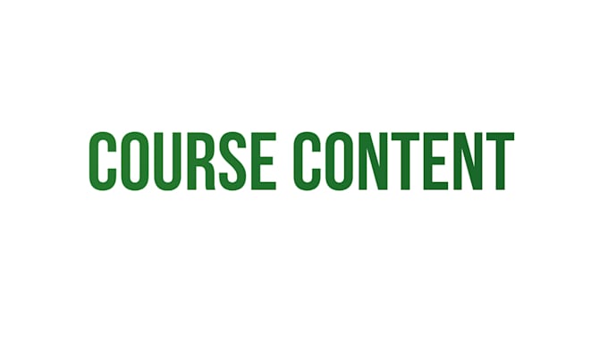 do course content creation