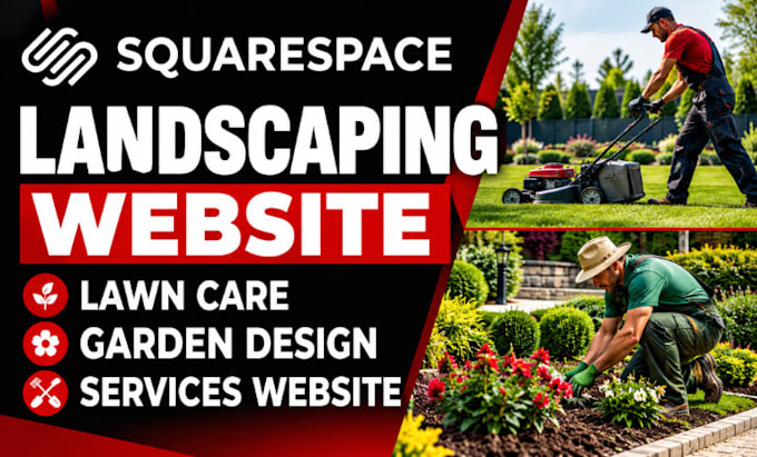 design squarespace landscaping website lawn care garden design service website