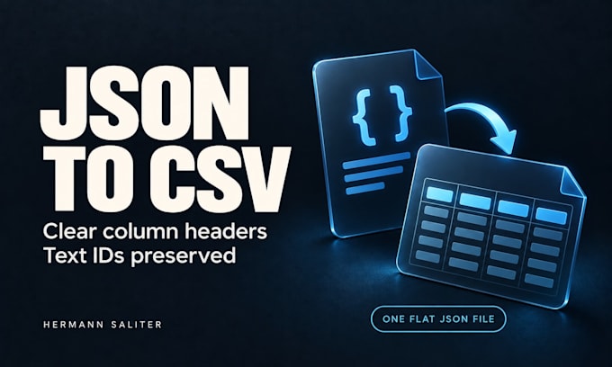 convert a small json file to CSV with clear column headers
