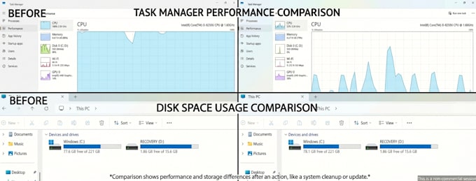do a simple windows PC clean up and speed boost