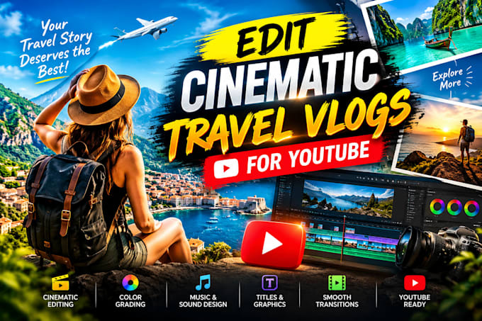edit cinematic travel vlogs for youtube