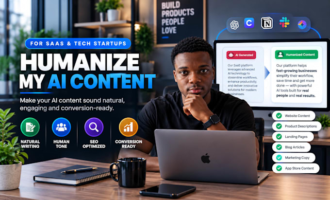 humanize your ai generated saas website copy homepage, features, pricing