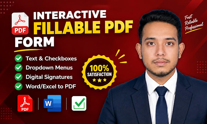 create an interactive fillable pdf form