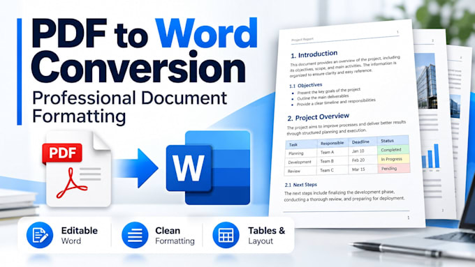 convert PDF to word and professionally format your documents